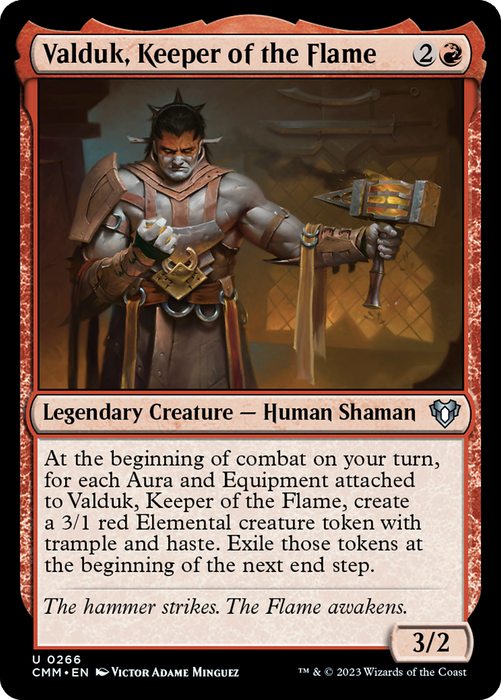 Valduk, Keeper of the Flame (CMM-266) - uncommon - Foil