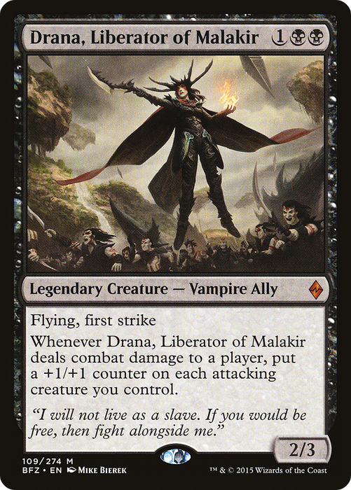 Drana, Liberator of Malakir (BFZ-109) - mythic - Foil