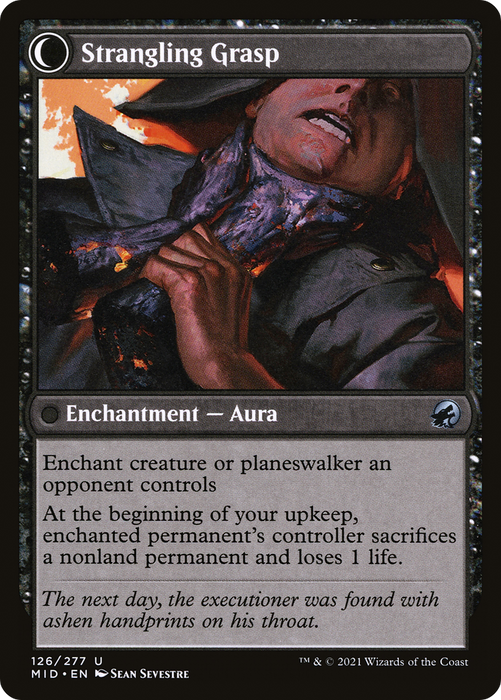 Vengeful Strangler // Strangling Grasp (MID-126) - uncommon: (Double Faced Transform)