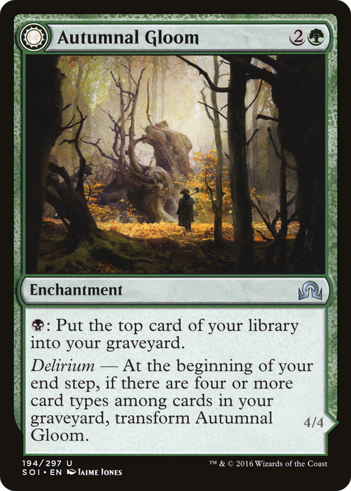 Autumnal Gloom // Ancient of the Equinox (SOI-194) - uncommon: (Double Faced Transform) - Foil