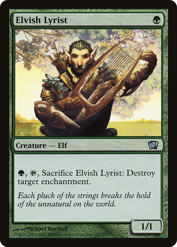 Elvish Lyrist (8ED-242★) - uncommon - Foil