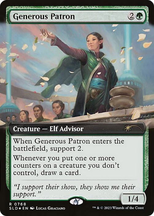 Generous Patron (SLD-768) - rare: (Extended Art) - Foil