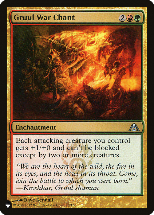 Gruul War Chant (LIST-DGM-75) - uncommon