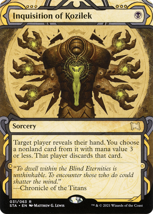 Inquisition of Kozilek (STA-031) - rare: (Showcase) (Borderless)