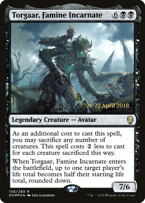 Torgaar, Famine Incarnate (PRE-108S) - rare - Foil