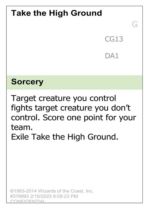 Take the High Ground (UNK-CG13) - common