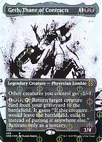 Geth, Thane of Contracts (ONE-438) - rare: (Showcase) (Borderless) - Foil