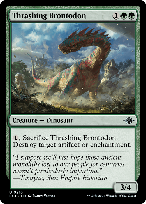 Thrashing Brontodon (LCI-216) - uncommon - Foil
