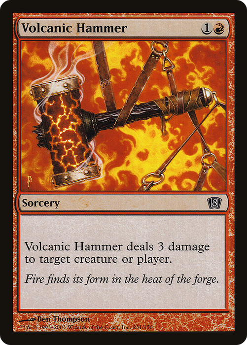 Volcanic Hammer (8ED-231★) - common - Foil
