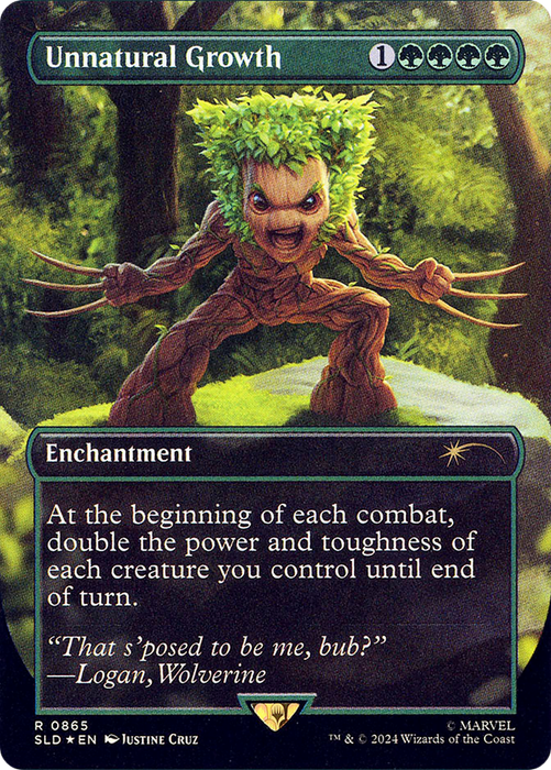 Unnatural Growth (SLD-865) - rare (Borderless) - Foil