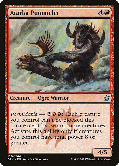 Atarka Pummeler (DTK-129) - uncommon - Foil