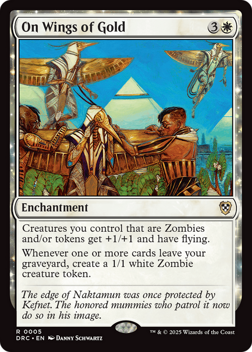 On Wings of Gold (DRC-005) - rare: (enchantment) - Foil