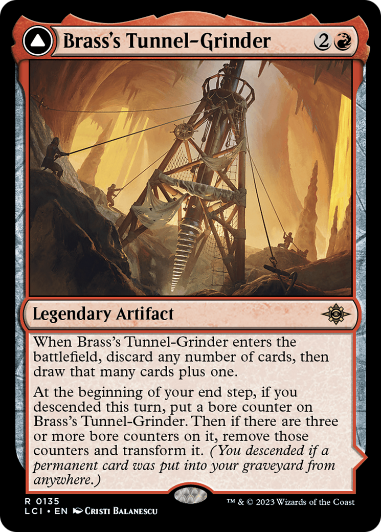Brass's Tunnel-Grinder // Tecutlan, the Searing Rift (LCI-135) - rare - Foil