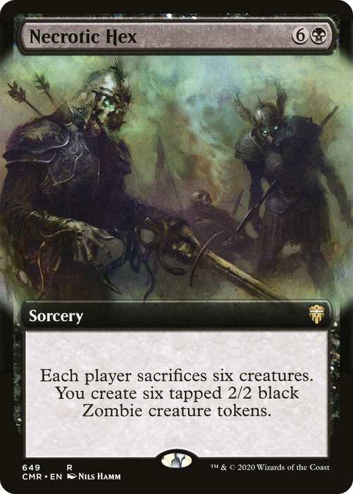 Necrotic Hex (CMR-649) - rare: (Extended Art) - Foil