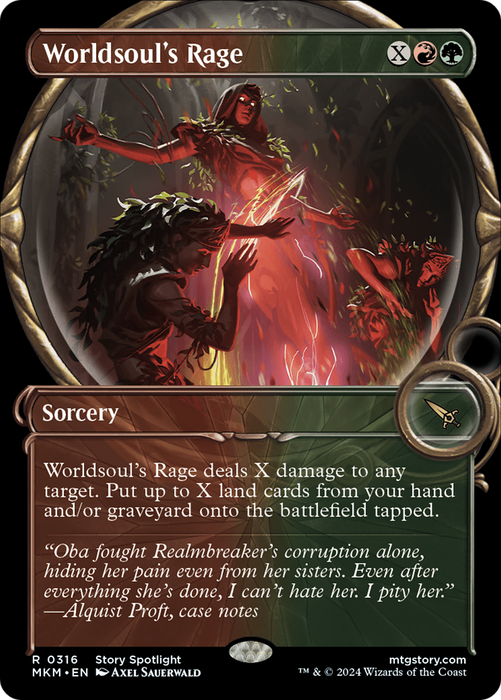 Worldsoul's Rage (MKM-316) - rare: (Showcase) - Foil