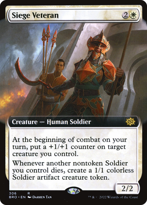 Siege Veteran (BRO-306) - rare: (Extended Art) - Foil