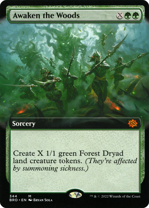 Awaken the Woods (BRO-344) - mythic: (Extended Art) - Foil