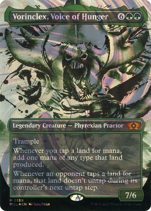 Vorinclex, Voice of Hunger (MUL-159) - mythic: (Showcase) (Borderless) - Foil