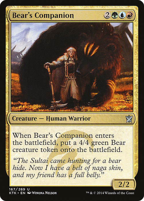 Bear's Companion (KTK-167) - uncommon - Foil