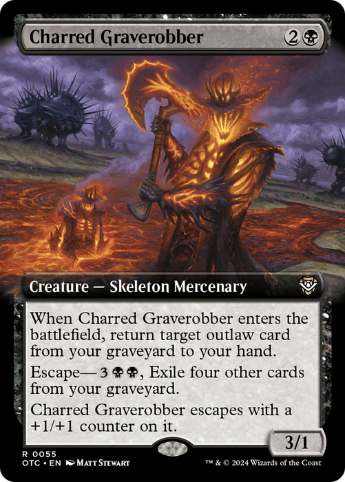 Charred Graverobber (OTC-055) - rare: (Extended Art)
