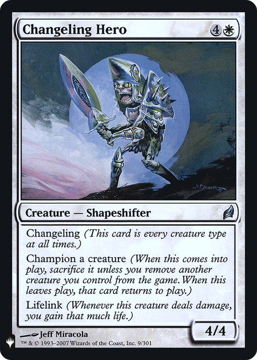 Changeling Hero (PLST-LRW-9) - uncommon - Foil