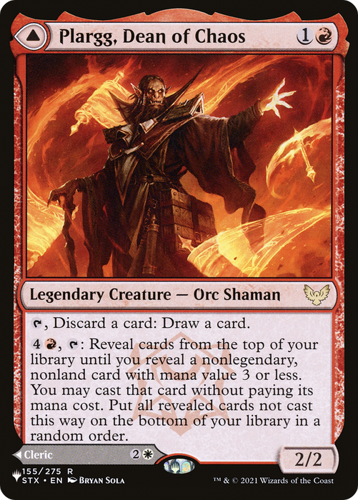 Plargg, Dean of Chaos // Augusta, Dean of Order (LIST-STX-155) - rare