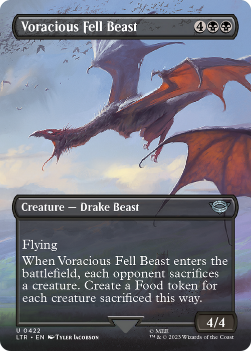 Voracious Fell Beast (LTR-422) - uncommon (Borderless) - Foil