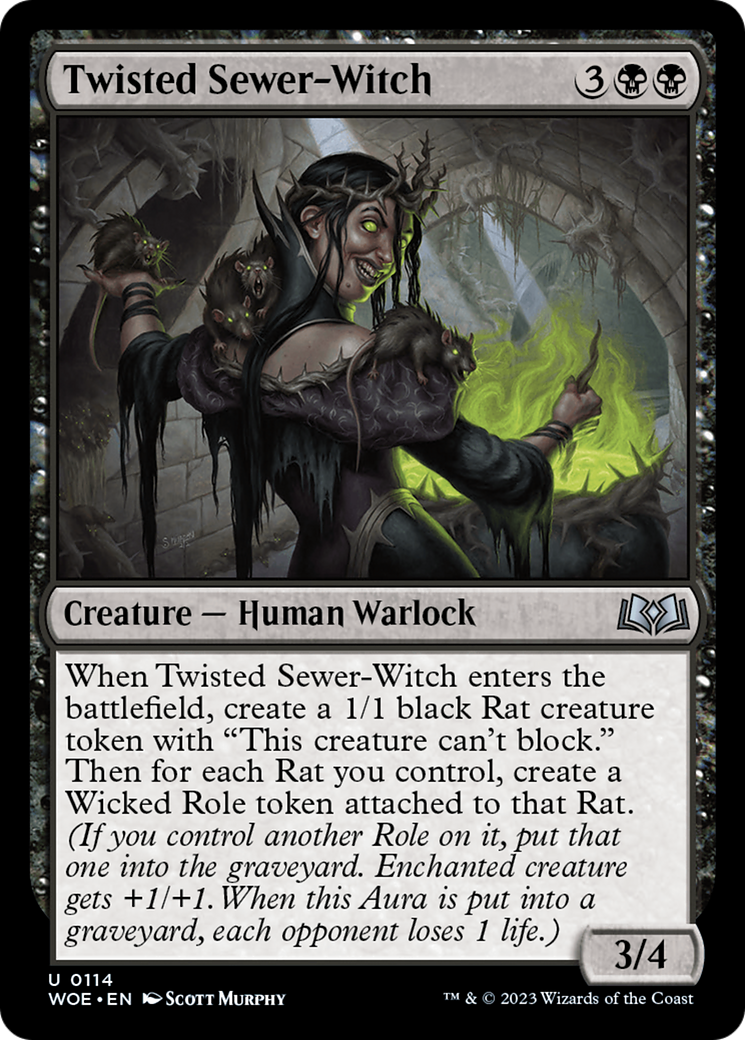 Twisted Sewer-Witch (WOE-114) - uncommon - Foil