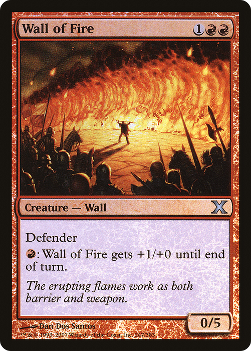 Wall of Fire (10E-247★) - uncommon - Foil