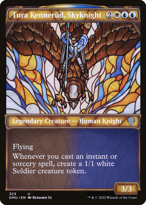 Tura Kennerüd, Skyknight (DMU-323) - uncommon: (Showcase) - Foil