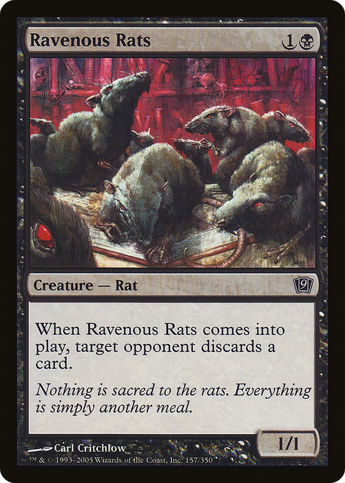 Ravenous Rats (9ED-157★) - common - Foil
