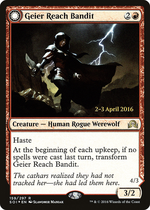 Geier Reach Bandit // Vildin-Pack Alpha (PRE-159S) - rare: (Double Faced Transform) - Foil