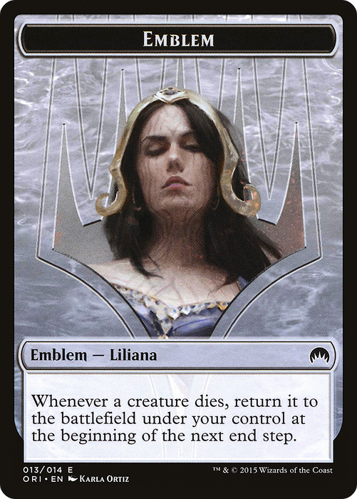Liliana, Defiant Necromancer Emblem (ORI-013) - common