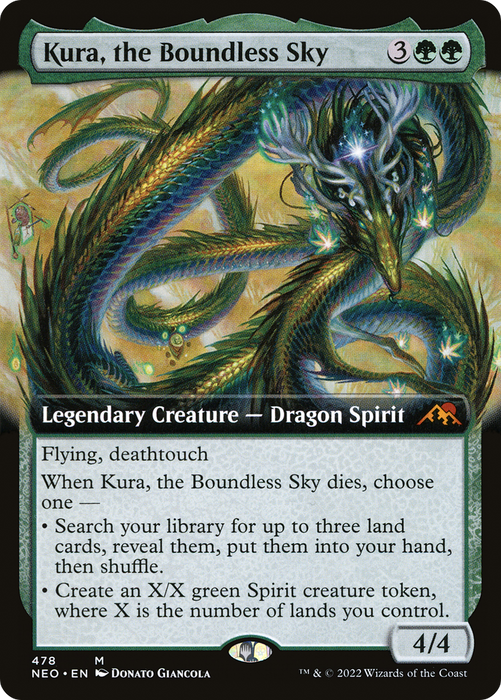 Kura, the Boundless Sky (NEO-478) - mythic: (Extended Art) - Foil