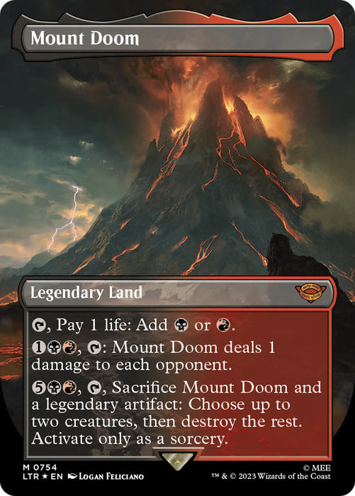 Mount Doom (LTR-754) - mythic (Borderless) - Foil