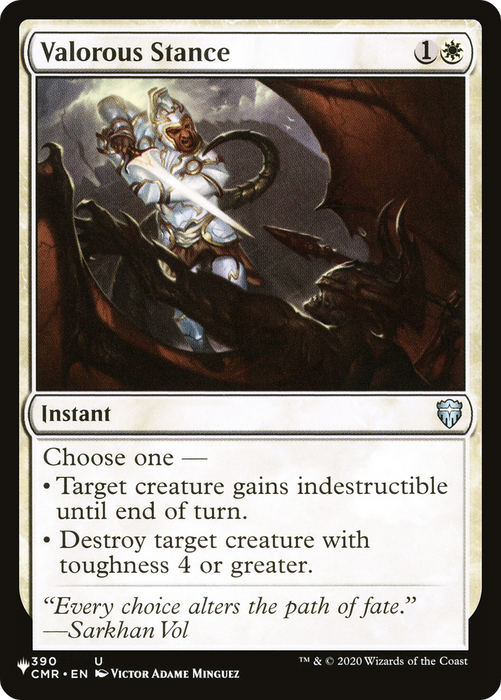 Valorous Stance (LIST-CMR-390) - uncommon