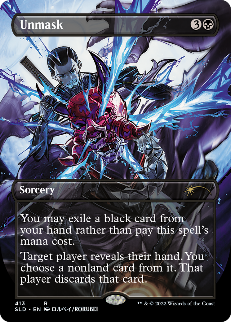 Unmask (SLD-413) - rare (Borderless) - Foil