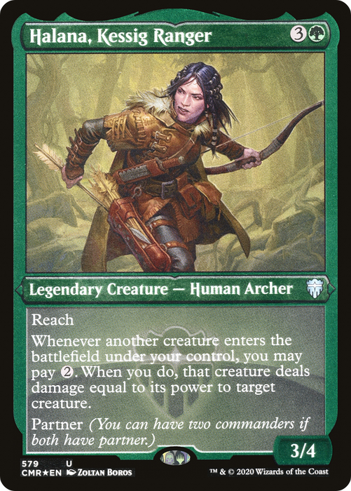 Halana, Kessig Ranger (CMR-579) - uncommon - Etched Foil