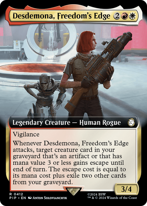 Desdemona, Freedom's Edge (PIP-412) - rare: (Extended Art) - Foil