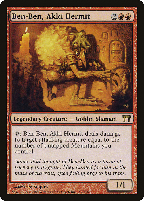 Ben-Ben, Akki Hermit (CHK-157) - rare - Foil