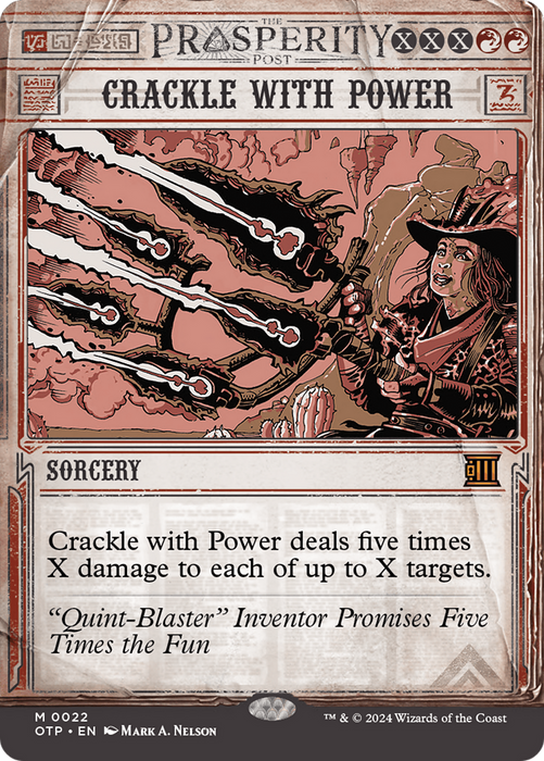 Crackle with Power (OTP-022) - mythic: (Showcase) (Borderless) - Foil