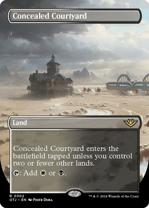 Concealed Courtyard (OTJ-302) - rare (Borderless)