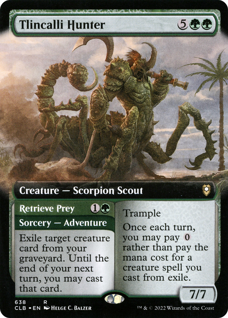 Tlincalli Hunter // Retrieve Prey (CLB-638) - rare: (Extended Art)