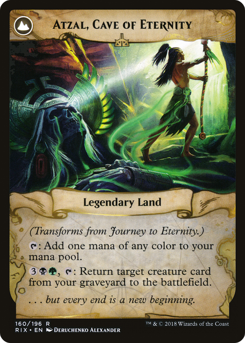Journey to Eternity // Atzal, Cave of Eternity (RIX-160) - rare: (compasslanddfc) - Foil
