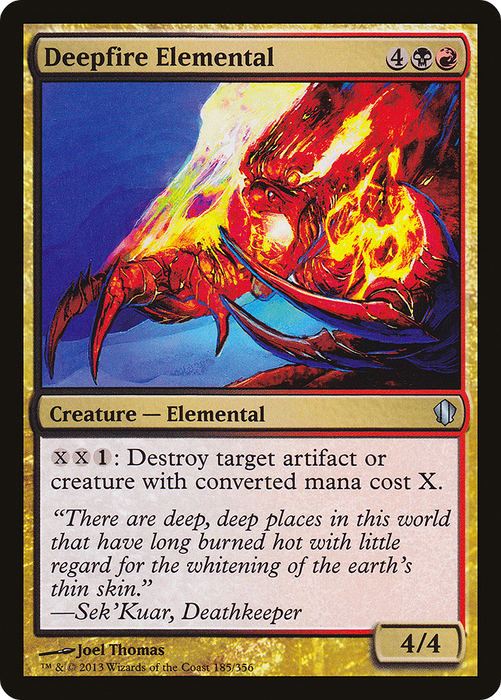 Deepfire Elemental (C13-185) - uncommon