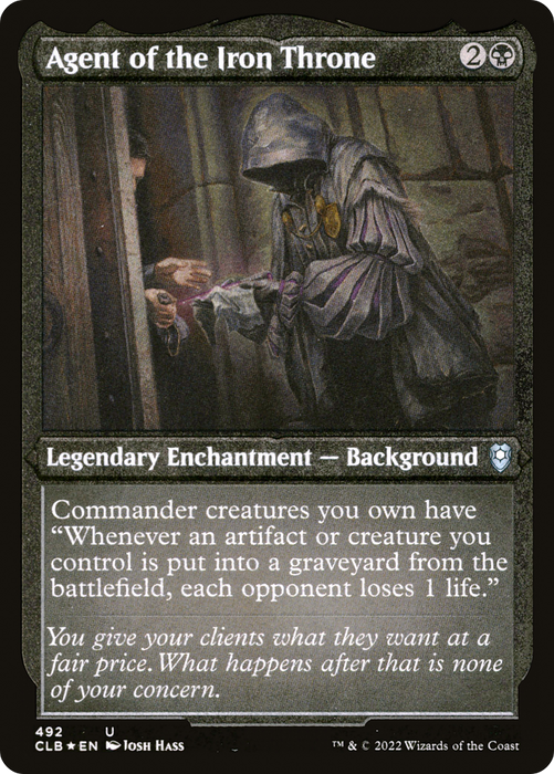 Agent of the Iron Throne (CLB-492) - uncommon - Etched Foil