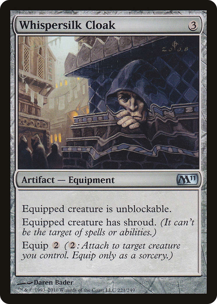 Whispersilk Cloak (M11-221) - uncommon - Foil