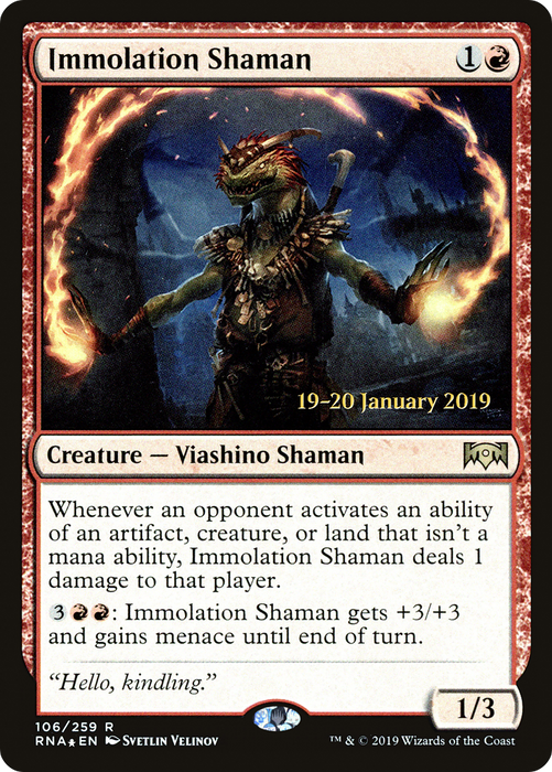 Immolation Shaman (PRE-106S) - rare - Foil