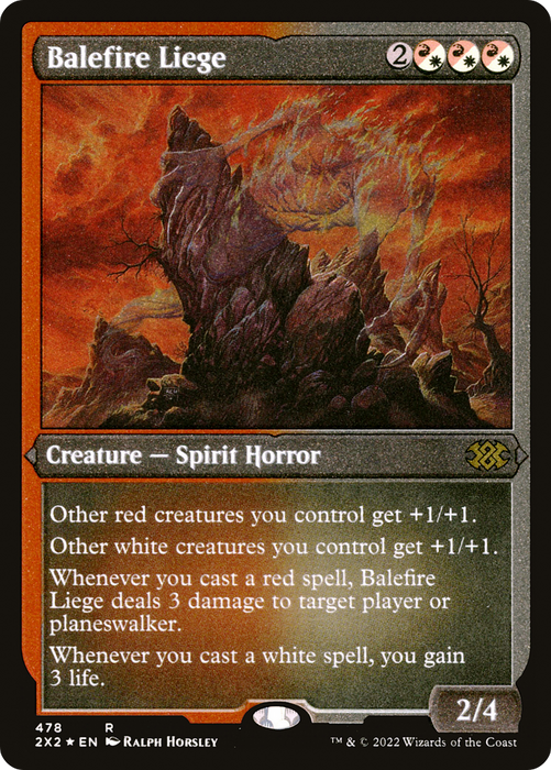 Balefire Liege (2X2-478) - rare - Etched Foil