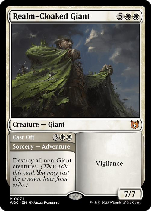 Realm-Cloaked Giant // Cast Off (WOC-071) - mythic